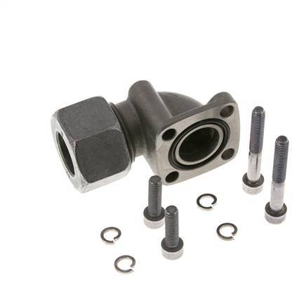 LK 40 Winkelpumpenflansch Temperguss mit 20S (M30x2)