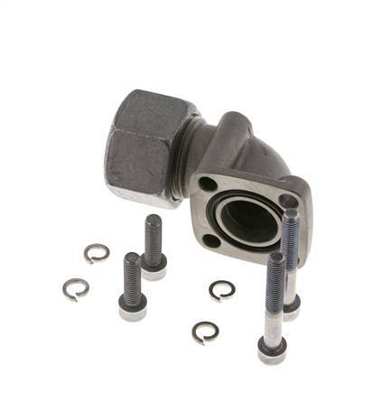 LK 40 Winkelpumpenflansch Temperguss mit 20S (M30x2)