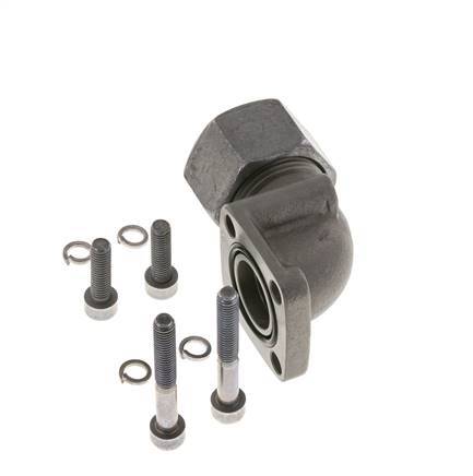 LK 40 Winkelpumpenflansch Temperguss mit 20S (M30x2)