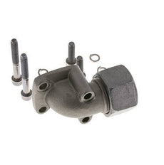 LK 40 Winkelpumpenflansch Temperguss mit 20S (M30x2)