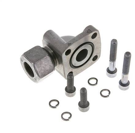 LK 55 Winkelpumpenflansch Temperguss mit 20S (M30x2)