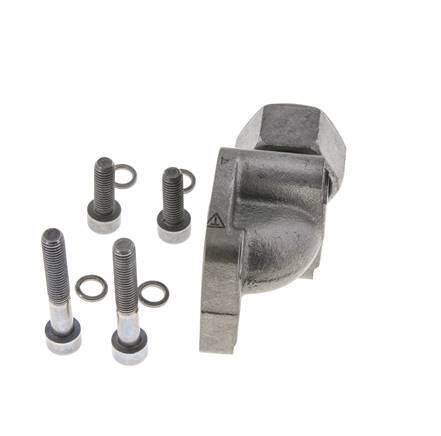 LK 55 Winkelpumpenflansch Temperguss mit 20S (M30x2)