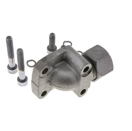 LK 55 Winkelpumpenflansch Temperguss mit 20S (M30x2)