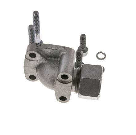 LK 55 Winkelpumpenflansch Temperguss mit 20S (M30x2)