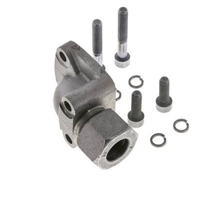 LK 55 Winkelpumpenflansch Temperguss mit 20S (M30x2)