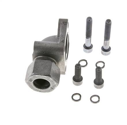 LK 55 Winkelpumpenflansch Temperguss mit 20S (M30x2)