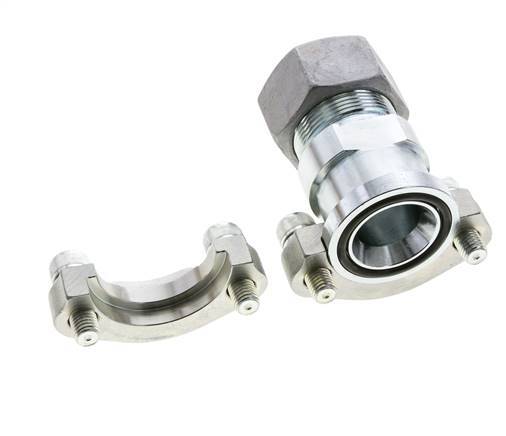1-1/4'' SAE Flange 3000 PSI Steel with 30S (M42x2) ISO 6162-1