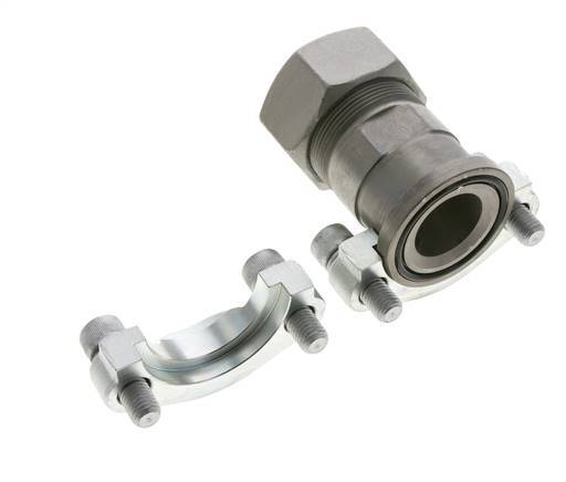 1-1/2'' SAE Flange 3000 PSI Steel with 38S (M52x2) ISO 6162-1