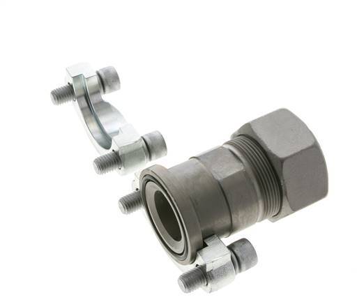 1-1/2'' SAE Flange 3000 PSI Steel with 38S (M52x2) ISO 6162-1