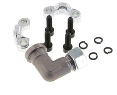 1/2'' Elbow SAE Flange 3000 PSI Steel with 15L (M22x1.5) ISO 6162-1