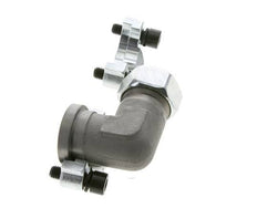 1''-Winkelstück SAE-Flansch 3000 PSI Stahl mit 28L (M36x2) ISO 6162-1