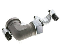 1''-Winkelstück SAE-Flansch 3000 PSI Stahl mit 28L (M36x2) ISO 6162-1