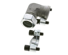1''-Winkelstück SAE-Flansch 3000 PSI Stahl mit 28L (M36x2) ISO 6162-1
