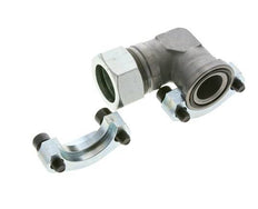 1-1/4'' Winkelstück SAE-Flansch 3000 PSI Stahl mit 35L (M45x2) ISO 6162-1
