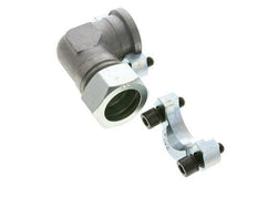 1-1/4'' Winkelstück SAE-Flansch 3000 PSI Stahl mit 35L (M45x2) ISO 6162-1