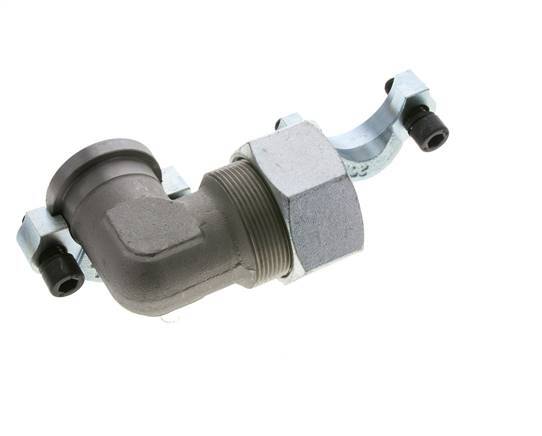 1-1/4'' Winkelstück SAE-Flansch 3000 PSI Stahl mit 38S (M52x2) ISO 6162-1