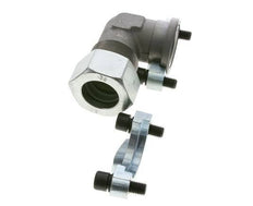 1-1/2''-Winkelstück SAE-Flansch 3000 PSI Stahl mit 38S (M52x2) ISO 6162-1