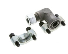 3/4''-Winkelstück SAE-Flansch 6000 PSI Stahl mit 16S (M24x1,5) ISO 6162-2