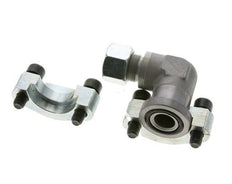 3/4'' Elbow SAE Flange 6000 PSI Steel with 16S (M24x1.5) ISO 6162-2