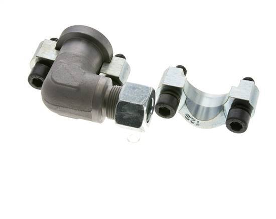 3/4''-Winkelstück SAE-Flansch 6000 PSI Stahl mit 16S (M24x1,5) ISO 6162-2