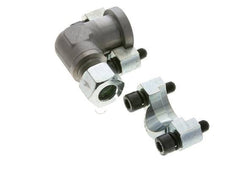 3/4''-Winkelstück SAE-Flansch 6000 PSI Stahl mit 16S (M24x1,5) ISO 6162-2