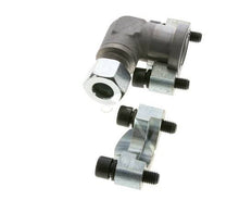 3/4''-Winkelstück SAE-Flansch 6000 PSI Stahl mit 16S (M24x1,5) ISO 6162-2