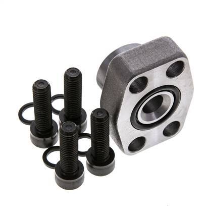 3/4'' SAE-Flansch 3000 PSI Glattstahl mit G1/2'' Innengewinde ISO 6162-1