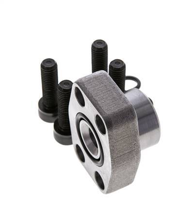 3/4'' SAE-Flansch 3000 PSI Glattstahl mit G1/2'' Innengewinde ISO 6162-1