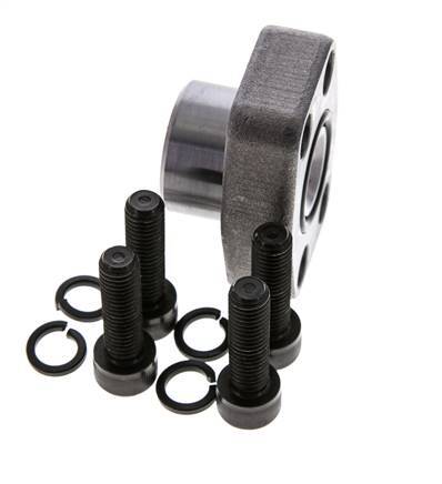 3/4'' SAE-Flansch 3000 PSI Glattstahl mit G1/2'' Innengewinde ISO 6162-1