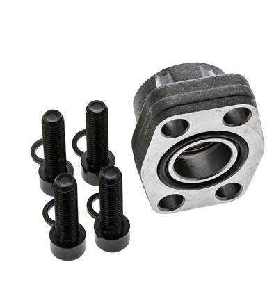 1'' SAE-Flansch 3000 PSI Glattstahl mit G1'' Innengewinde ISO 6162-1