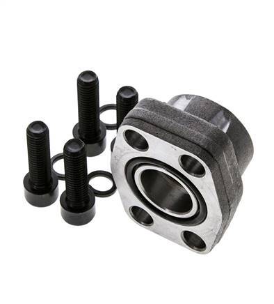 1'' SAE-Flansch 3000 PSI Glattstahl mit G1'' Innengewinde ISO 6162-1