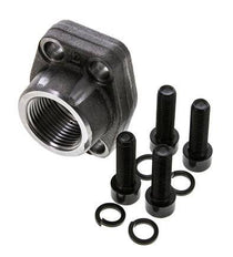 1'' SAE-Flansch 3000 PSI Glattstahl mit G1'' Innengewinde ISO 6162-1