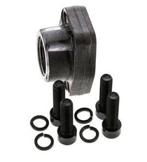 1'' SAE-Flansch 3000 PSI Glattstahl mit G1'' Innengewinde ISO 6162-1