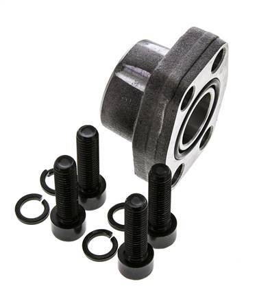 1'' SAE-Flansch 3000 PSI Glattstahl mit G1'' Innengewinde ISO 6162-1