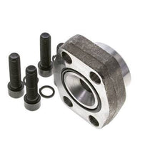 1-1/2'' SAE Flange 3000 PSI Plain Steel with G3/4'' Female Threads ISO 6162-1