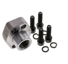 1/2'' SAE-Flansch 6000 PSI Glattstahl mit G1/2'' Innengewinde ISO 6162-2