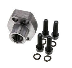 1/2'' SAE-Flansch 6000 PSI Glattstahl mit G1/2'' Innengewinde ISO 6162-2