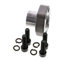 1/2'' SAE-Flansch 6000 PSI Glattstahl mit G1/2'' Innengewinde ISO 6162-2