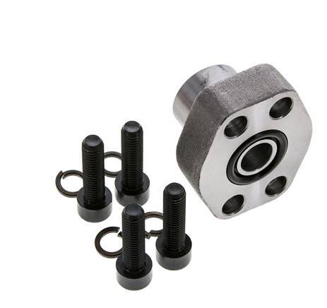 1/2'' SAE-Flansch 6000 PSI Glattstahl mit G1/2'' Innengewinde ISO 6162-2