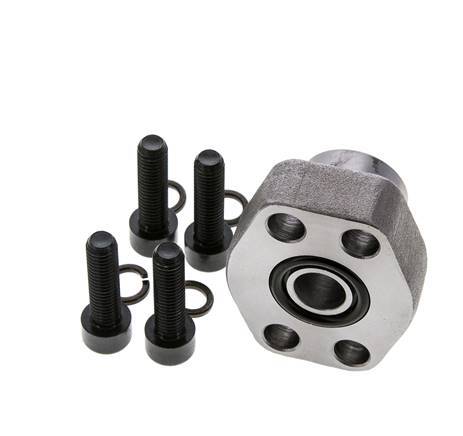 1/2'' SAE-Flansch 6000 PSI Glattstahl mit G1/2'' Innengewinde ISO 6162-2