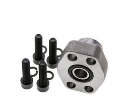 1/2'' SAE-Flansch 6000 PSI Glattstahl mit G1/2'' Innengewinde ISO 6162-2