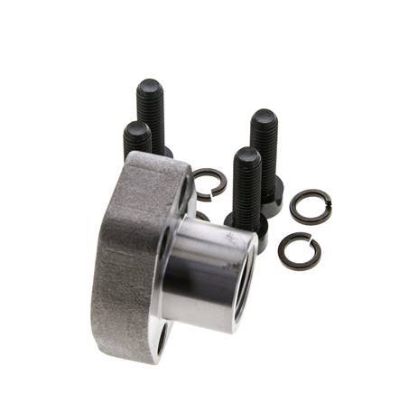 1/2'' SAE-Flansch 6000 PSI Glattstahl mit G1/2'' Innengewinde ISO 6162-2