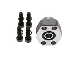 1/2'' SAE Flange 6000 PSI Plain Steel with G3/8'' Female Threads ISO 6162-2
