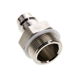 Messing vernickelt DN 19 Luftkupplungsstecker G 1 1/4 Zoll Außengewinde