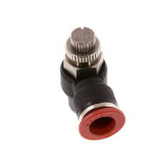 Durchflussregelung Schalldämpfer Meter-In Winkel 10 mm - R1/4'' Messing/PA 66