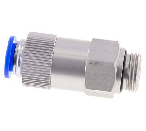 Push-In-Rückschlagventil 12mm & G1/2'' Außengewinde Aluminium 0,2-10bar (3-145psi) Schlauchgewinde