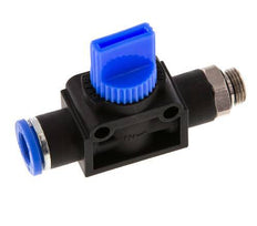 3/2-Way Shut-Off Hand Valve 8 mm - G1/8'' Plastic/Brass Thread-side venting