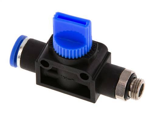 3/2-Wege-Absperr-Handventil 8 mm - G1/8'' Kunststoff/Messing Gewindeseitige Entlüftung