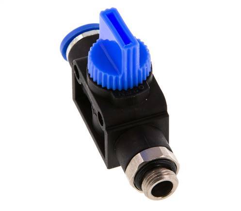 3/2-Wege-Absperr-Handventil 8 mm - G1/8'' Kunststoff/Messing Gewindeseitige Entlüftung
