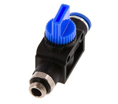 3/2-Way Shut-Off Hand Valve 8 mm - G1/8'' Plastic/Brass Thread-side venting